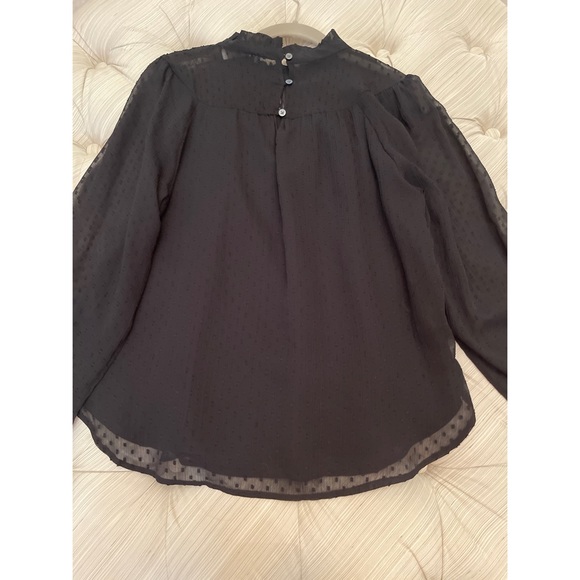 New Loft Sheer Long Sleeve Blouse - Picture 6 of 9